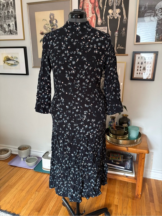 Country Road Dresses & Skirts - Country Road Black Floral High-Neck Midi Dress